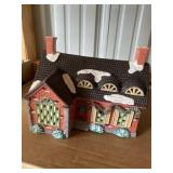 1988 stonehurst house snow, village, ceramic