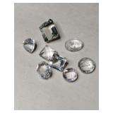 Clear  cultured stones mixed sizes