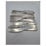 8 Lunt Sterling Butter Knives 209 grams