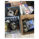Camping dinnerware, cookware, air pump, other
