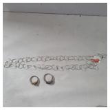 Sterling necklace marked 925, sterling ring