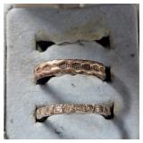 2 sterling rings 1 marked sterling and 1 marked