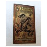 Oklahoma gold back 1/2000th  troy ounce 24k gold