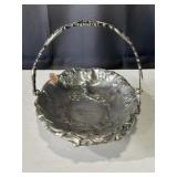 Silver-plated basket engraved 1892