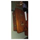 Small locked wooden sturdi chest