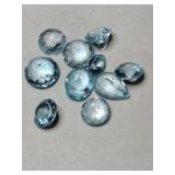 Baby blue cultured stones mixed sizes