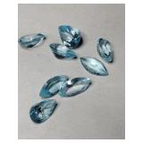 Baby blue cultured stones mixed sizes