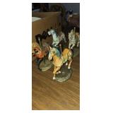 Porcelain carousel horse figurines 6in