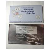 1996 and 1998 proof coin sets