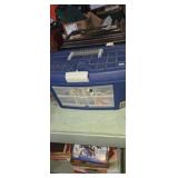 Organizer with bead necklace making materials