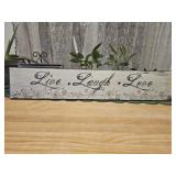 Live, Laugh, Love Wall Sign -  35 x 6.5