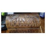 Elephant  chest and camping utensils in case