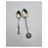 2 Sterling Souvenir Spoons 12 grams