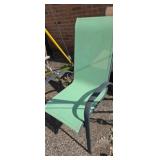Green high back lawn chair