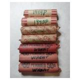 7 rolls wheat pennies mixed years