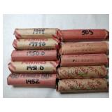 10 rolls wheat pennies mixed years