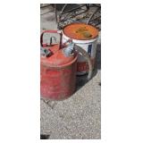 Metal fuel can and omc lubricant bucket