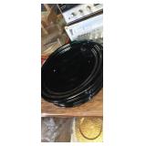 8 matching emerald glass 14in platters