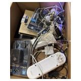 Mix of new electronics, USB ports, indoor lights,