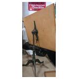 Cast iron base articulating drafting table