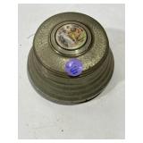 Vintage powder puff music box