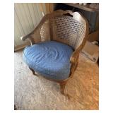 Louis XV style barrel back accent chair