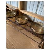 Metal decorative three glass pot home decor