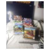A Lot Of 7 American Train PuzzlesAll Pieces