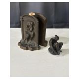 'The thinker' cast book ends and replica