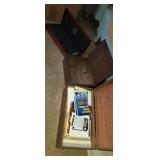 Wooden coin display box , recipe box with