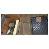 Glass pie pans , baking dishes , casserole dish