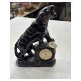 MCM ceramic black panther figurine w/ built-in