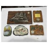 vintage maritime and Lake Freeman Shafer wall art