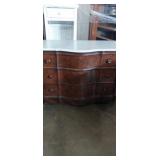 Wooden marble top chest if drawers 3 drawer