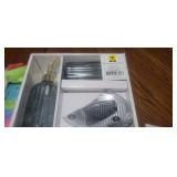 3pc class bathroom set and tub toys. Soap dish is