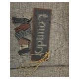 Wood Laundry sign - 16x12