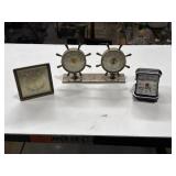 Swift ship's wheel barometer and thermometer,