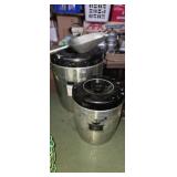 Metal coffee and sugar canisters with sugar scoop