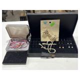 Earrings, necklace, turtles, jewelry holders