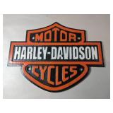 cast iron Harley-Davidson shield sign 8x6