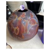 Frederick Warren Satin Art Glass Vase, unmarked