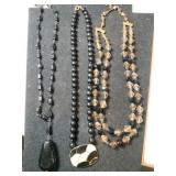 Three beaded vintage necklaces