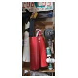 Air horn and fire extinguishers