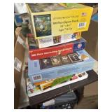 Stack of jigsaw puzzles
