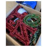 Box lot of Christmas decor