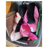 Tote of plush animal toys