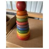vintage wooden stacking ring toy