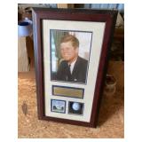 framed display is a John F. Kennedy collectible