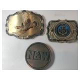 Vintage belt buckles and N& W , usn