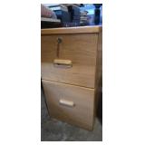 Wooden 2 drawer file cabinet